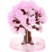 Визуальная Волшебная искусственная Сакура деревья декоративные Выращивание DIY бумажное дерево подарок новинка детская игрушка цветок дерево