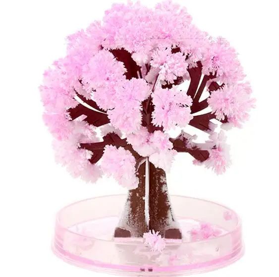 Visual Magic Artificial Sakura Trees Decorative Growing DIY Paper Tree Gift Novelty Baby font b Toy