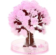 Visual Magic Artificial Sakura Trees Decorative Growing DIY Paper Tree Gift Novelty Baby font b Toy
