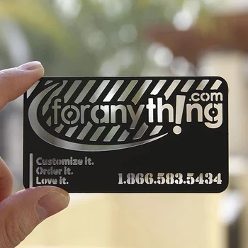 

metal laser cut business card black color high quality