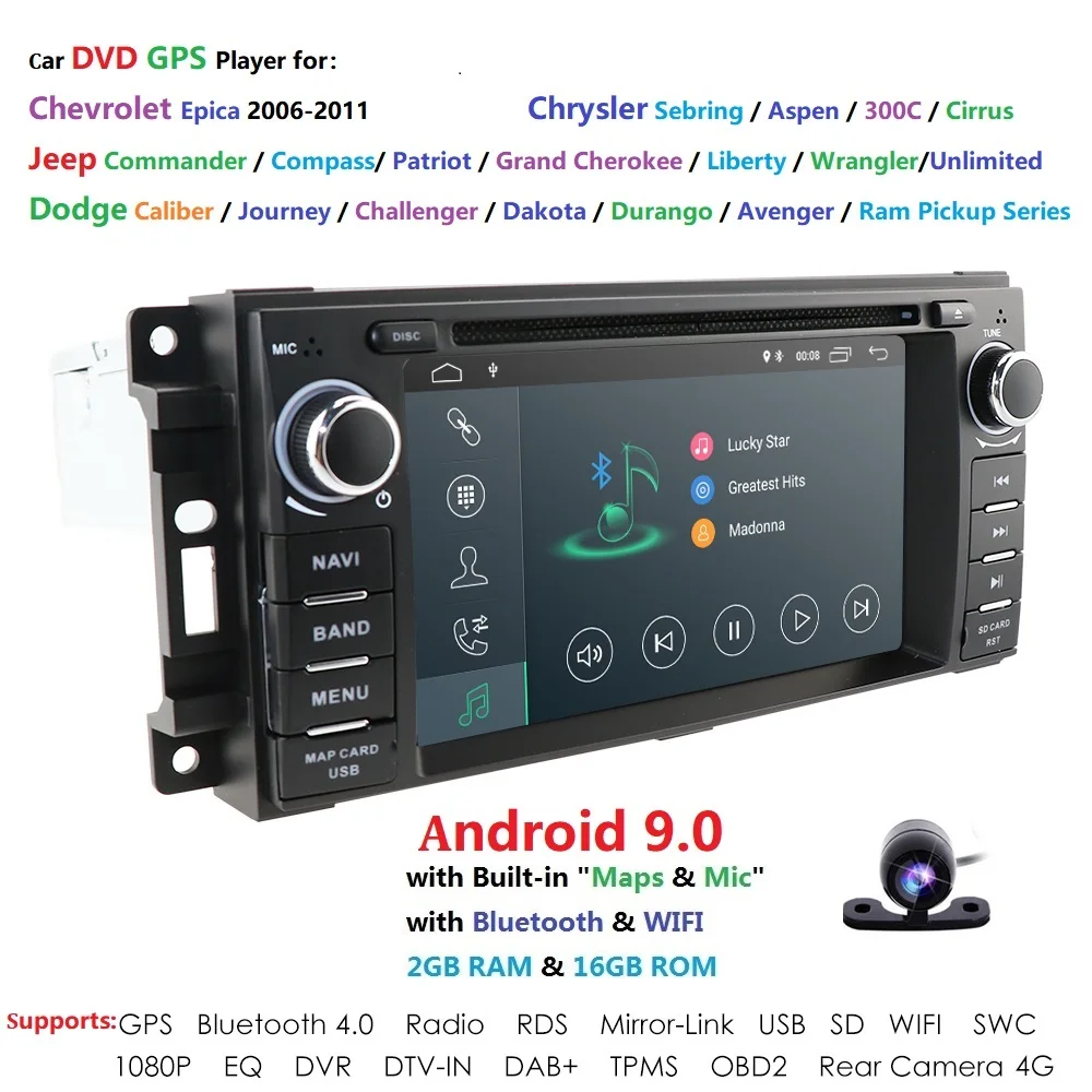 1 din Android 9 0 автомобильное радио DVD automotivo головное устройство для Chevrolet Epica jeep Grand