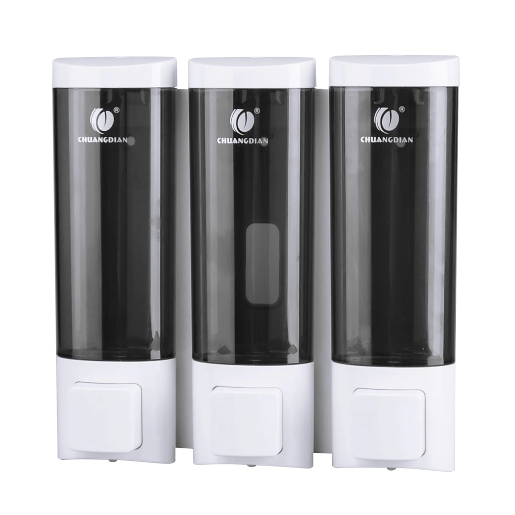 

Three Head Liquid Soap Dispenser Wall-mounted Bathroom Hand Sanitizer Shower Shampoo Dispenser Hotel Liquid Soap Container
