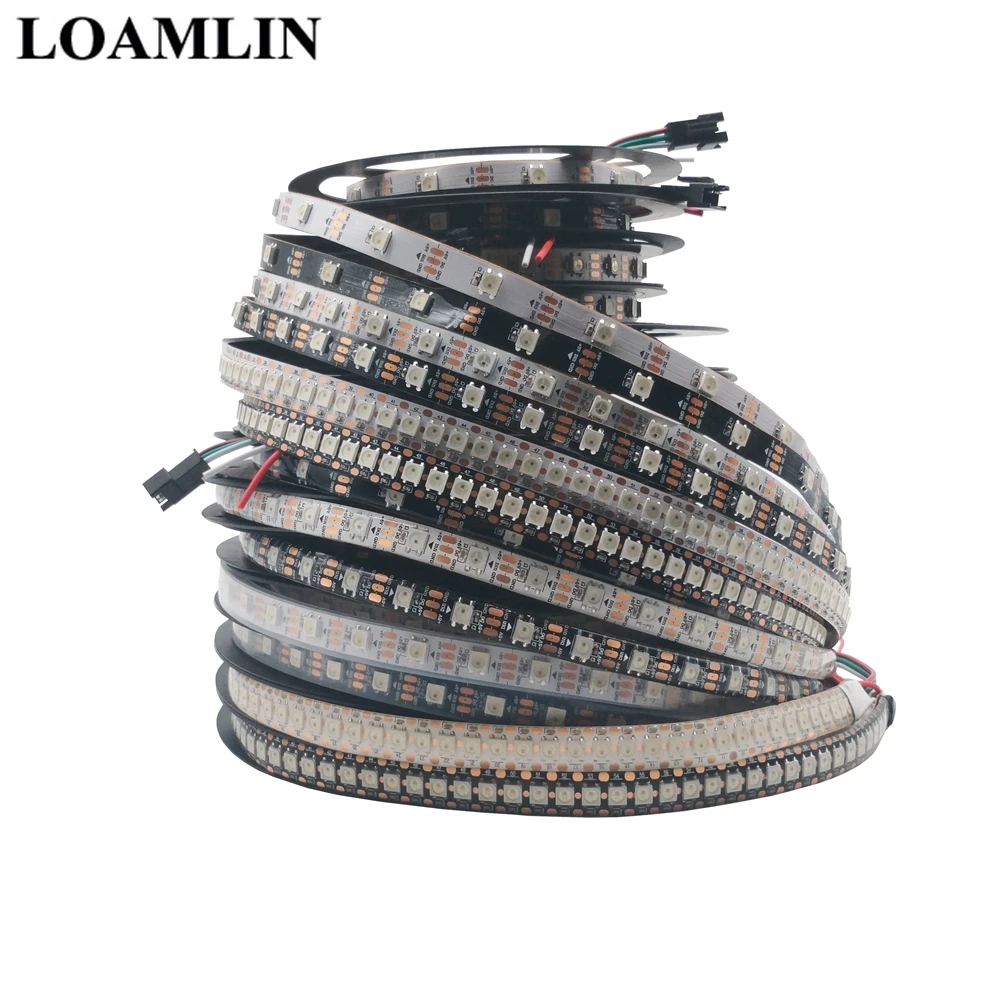 

DC5V WS2812B WS2812 Led Strip,30/60/74/96/144Pixels/Leds/m Individually Addressable Smart WS2812 IC RGB Led Light