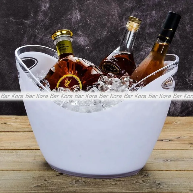 New arrival bar tools Plastic transparent garden ice bucket Super large