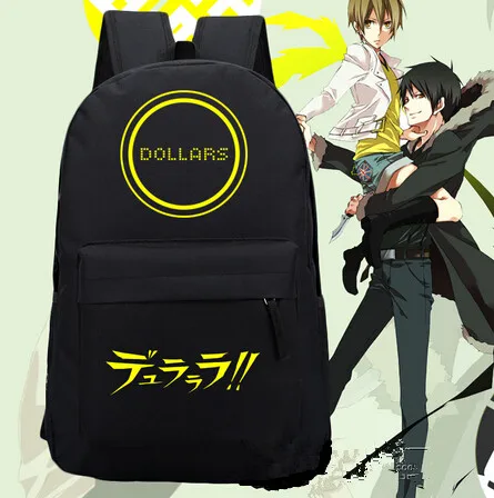 

Dollars Orihara Izaya Cosplay Backpack Anime oxford Schoolbags Fashion Unisex Travel Laptop Bag Gift