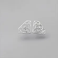 2016 New Fashion Sterling-Silver-Jewelry Simple Hollow Geometry Earrings For Women Anti-Allergy Brincos Boucle D’oreille A354