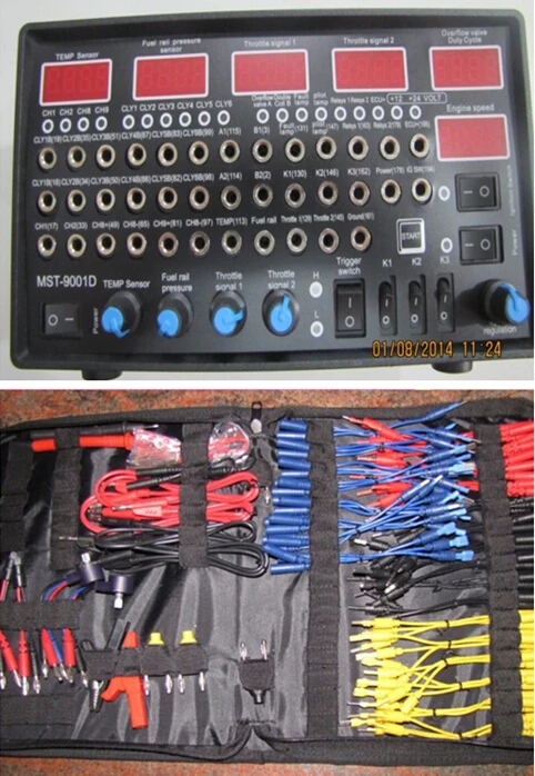 

MST-9001D Diesel engine sensor signal simulator + MT-08 Multifunction Circuit Test Wiring Accessories Kit Cables