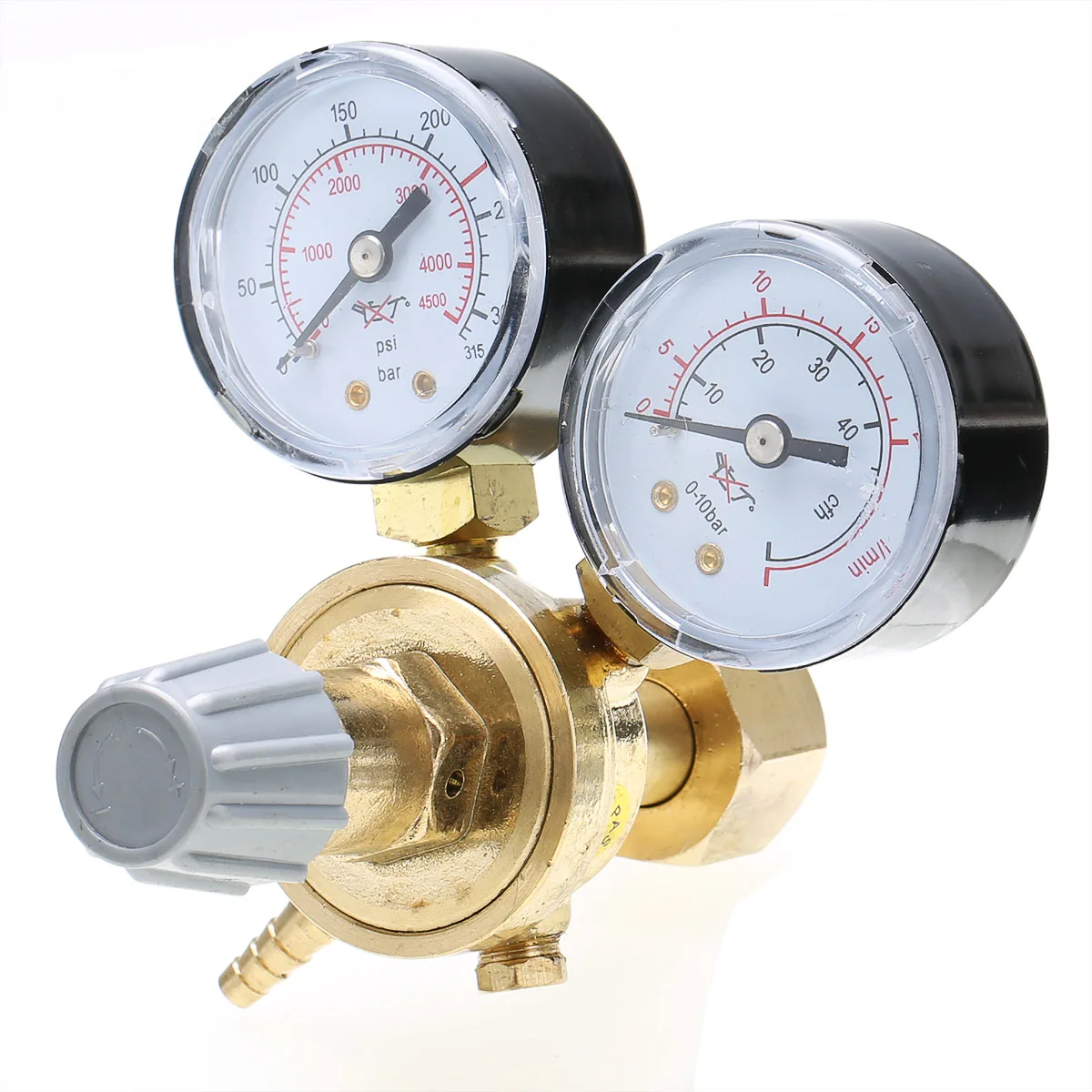 Copper Pressure Adjustment Reducer Argon CO2 Gauge Mig Regulator Flow Meter Control Valve Dual Gauge Welding Regulator
