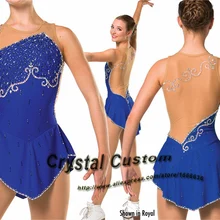 Пользовательские синий Фигурное катание Платья для женщин с спандекс бренд Vogue соревнования по фигурному катанию платье Индивидуальные dr2999