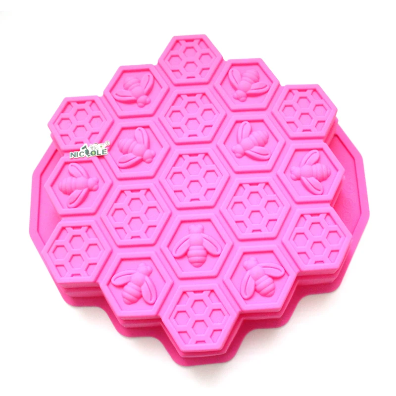 

Silicone Soap Mold Honeycomb Shape Chocolate Mould DIY Handmade Cake Baking Tools