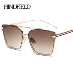 HINDFIELD Модные женские крупные солнцезащитные очки фирменный дизайн Винтаж женские темные очки из металла очки gafas-де-сол
