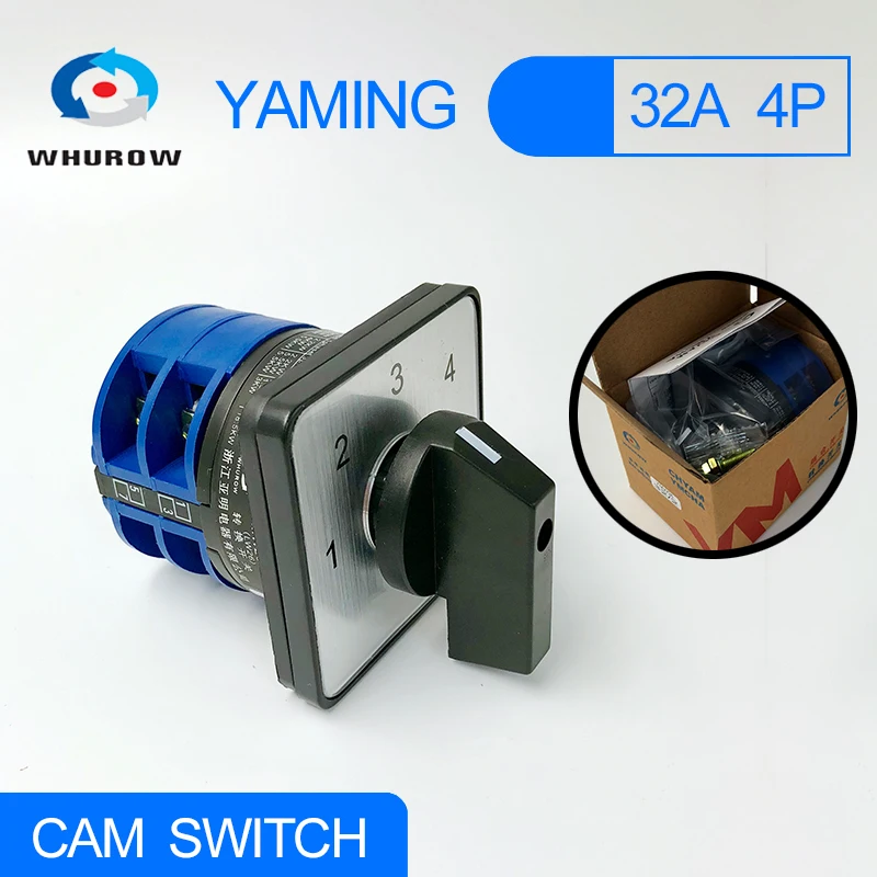 Latching 4 Terminal On-Off-On 3 Position Rotary Changeover Cam Switch  WYRMJ