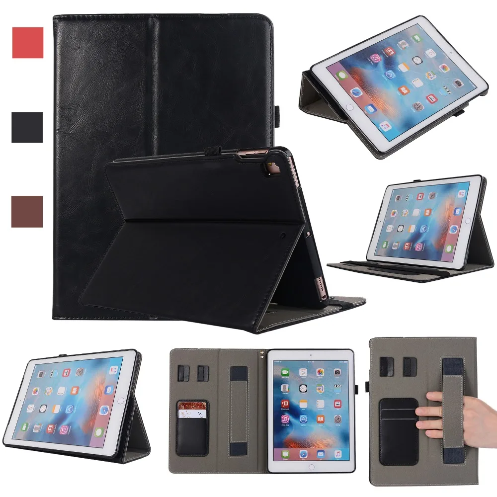 

For Apple iPad 9.7 inch 2018 2017 Case With Pencil Holder Hand Strap Auto Wake Tablet Cover For iPad5 ipad6 ipad7 ipad8 air 1 2