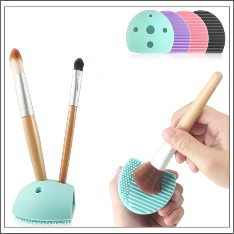 

1pcs 2 in 1 Silicone Brush Cleaner Mat Washing Tools Cosmetic Make up Eyebrow Brushes Cleaning Pad Scrubber Board Makeup Cleaner