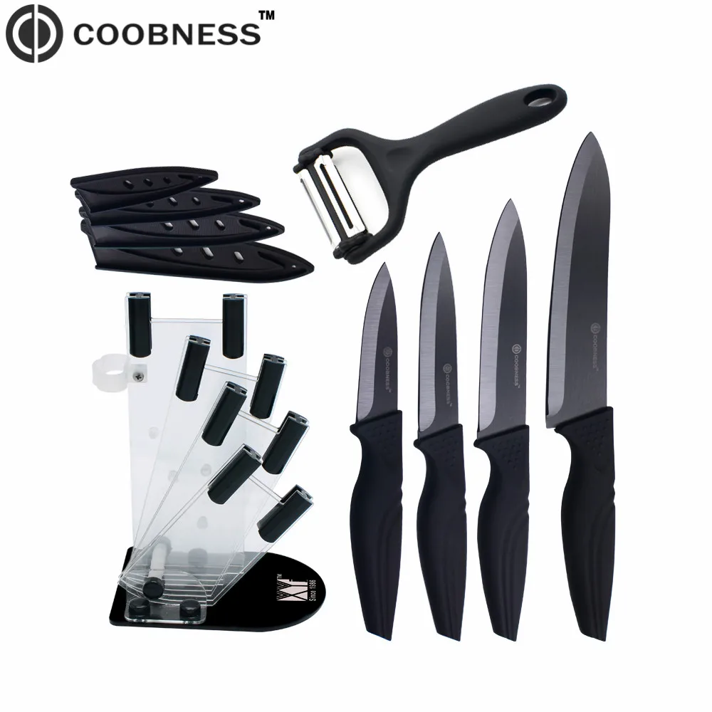Top Quality Kitchen Knives Set COOBNESS Brand 3" 4" 5" 6" Zirconia Ceramic Knife + Durable