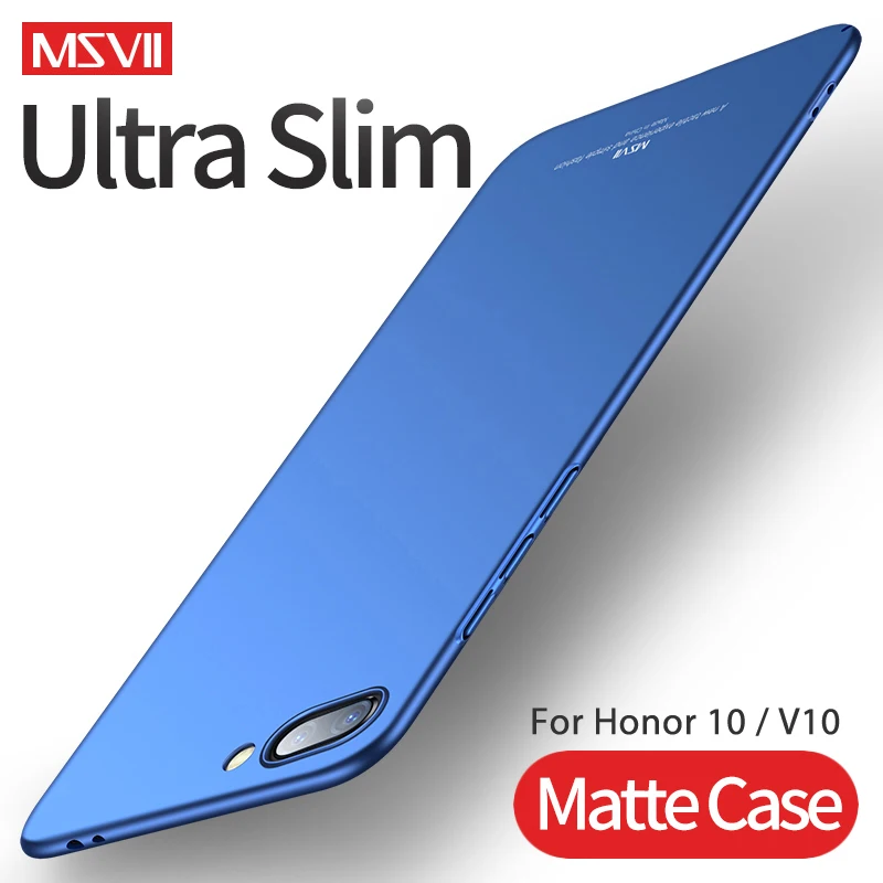 

For Honor 10 V10 Case MSVII Hard PC Full Protection Cover Ultra Slim Matte Case Cover For Huawei Honor View10 V10 10 Lite Cases