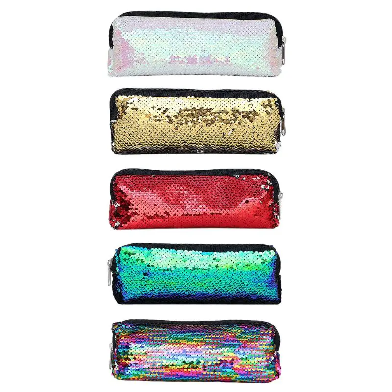 

New Women Fashion Sequin Glitter Makeup Bag Cosmetic Bag Pencil Box Travel Organizer Case for Girl 2018