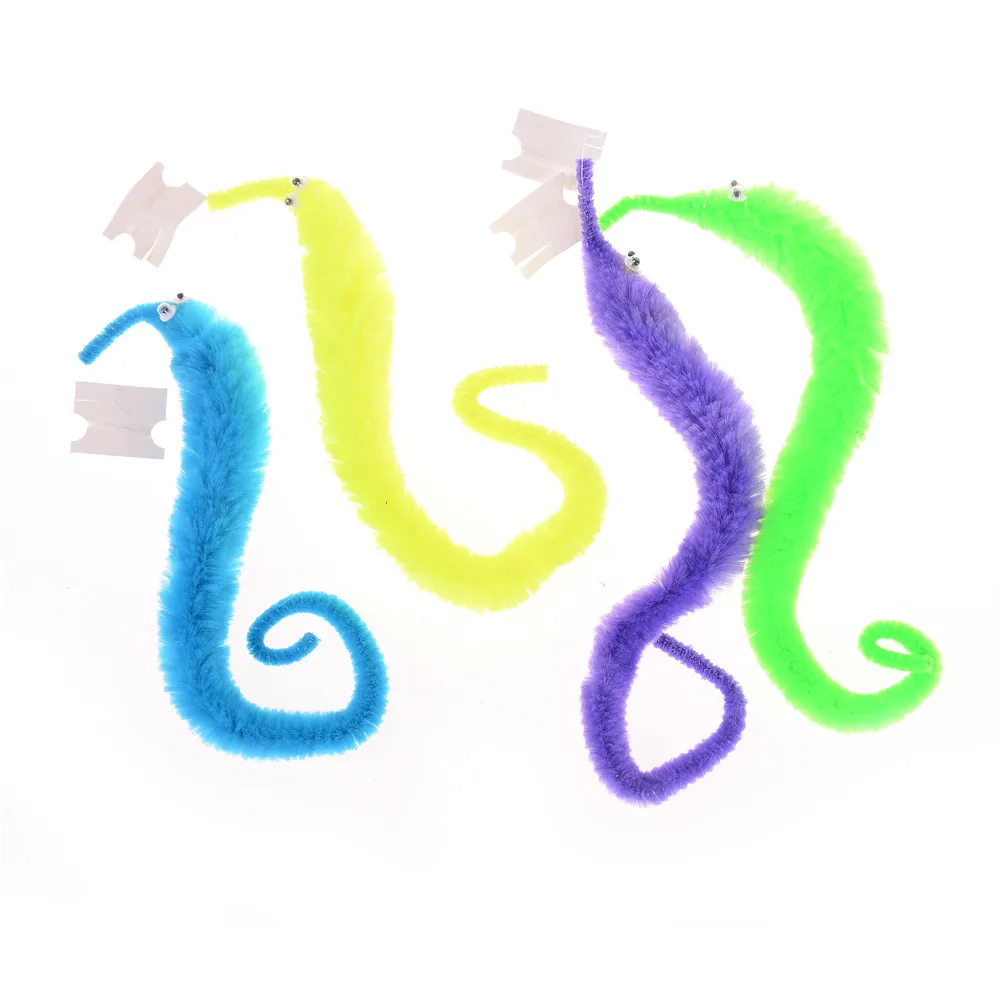 

1PCS Random Magic Twisty Fuzzy Worm Wiggle Moving Sea Horse Magic Tricks Toys Kids Close Up Street Comedy