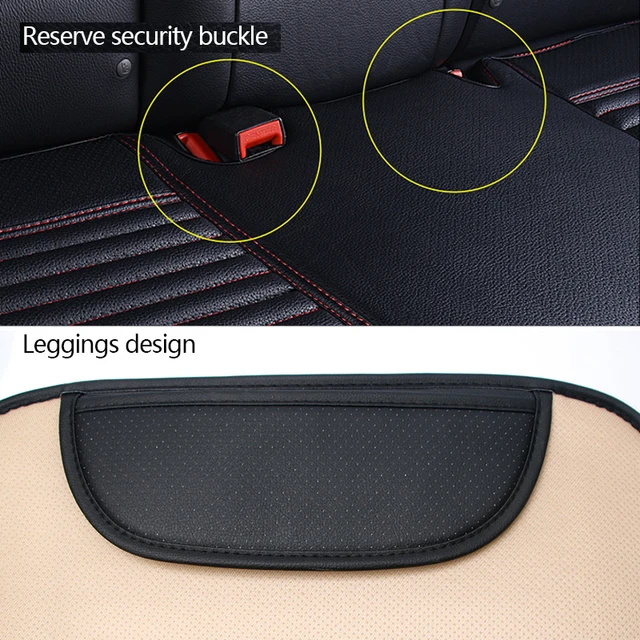 SEAMETAL PU Leather Car Seat Cover Universal Vehicle Seat Cushion Anti Slip Chair Protector Mat Waterproof Sweatproof Surface 3