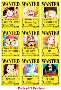 10 PCS/LOT ONE PIECE Wanted Posters Newest Anime Poster ONEPIECE Luffy Ace Jinbe Nami Chopper Robin Zoro Sanji Usopp Franky Toys