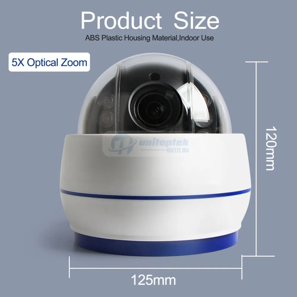 Беспроводная скоростная купольная PTZ ip-камера Wifi HD 1080P 2MP 5X Zoom 2,7-13,5 мм внутренняя автофокусировка аудио SD карта Ночная ночь Onvif Wi-Fi