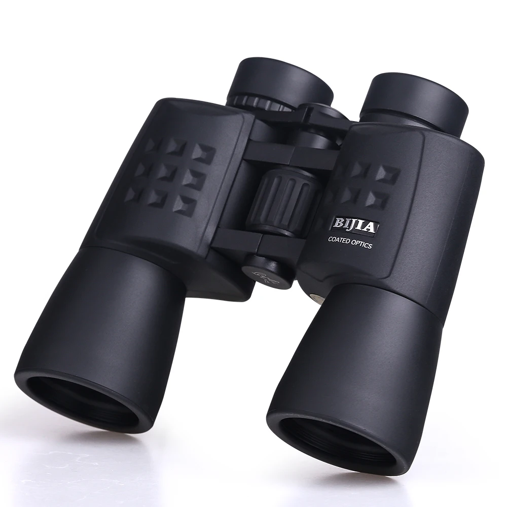 BIJIA 10x50 مناظير المهنية تلسكوب HD زاوية واسعة FMC عدسة بصرية المعيشة للماء قوية الصيد في الهواء الطلق