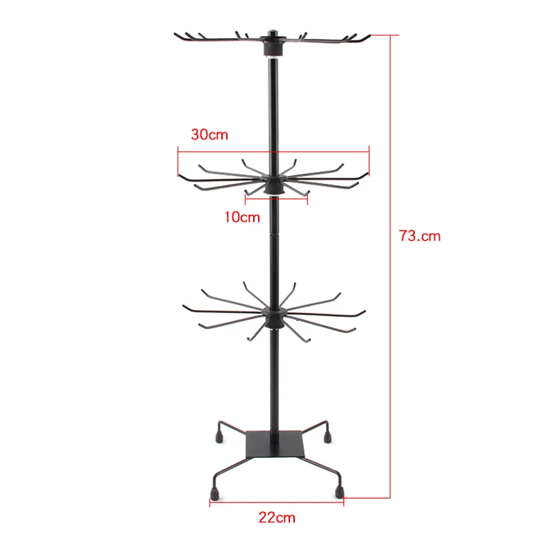 TONVIC Белый/Черный Металл Вращающийся Сумочка Браслет цепочка цепочки и ожерелья держатель стойки для ювелирных изделий супермаркет дисплей