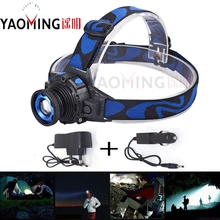 Cree Q5 3 режима 1000 люмен Водонепроницаемый фара светодиодная аккумуляторная Масштабируемые фара Фонари для охотничьи фонари