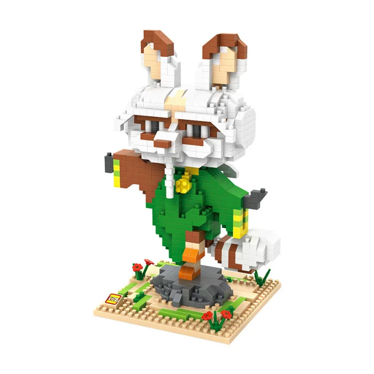 LOZ микро блоки кунг фу Панда игрушки DIY Строительные кирпичи Тигр фильм Juguetes 3D