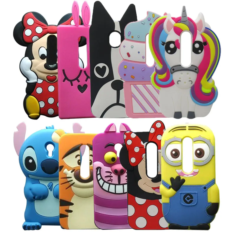 Fashion 3D Cartoon Unicorn Silicone case For Moto G3 Cute