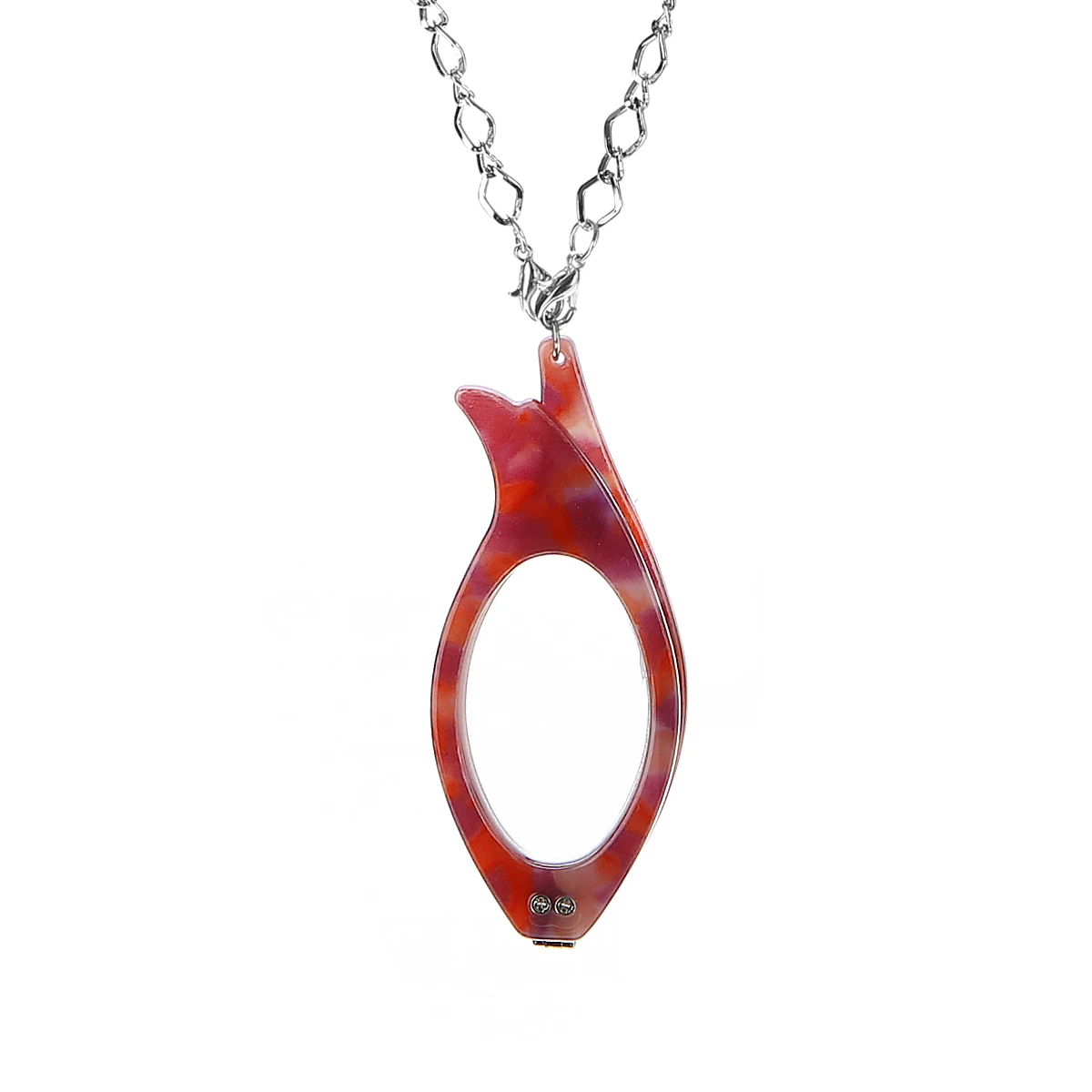 Shellhard Colorful Frame Necklace Vintage Folding Reading Glasses Chain Pendant Reader Necklace For Older Women Men Jewelry +2.0