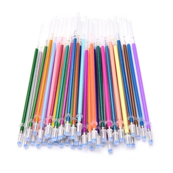 

2017 New 12 /24 /36 /48pcs A Set Flash Ballpint Gel Pen Highlight Refill Color Full Shinning Refill Painting Pen