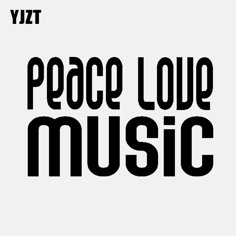 YJZT 15 5 см * 9 8 модная виниловая наклейка с надписью Love Music для стайлинга автомобиля