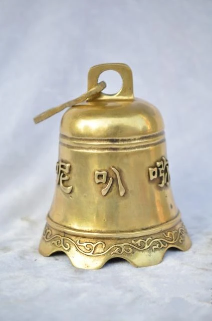 

MOEHOMES+christmas decorations for home+ High :16CM Home Decor Feng Shui brass Bell /Metal Decoration Crafts Lucky Bell