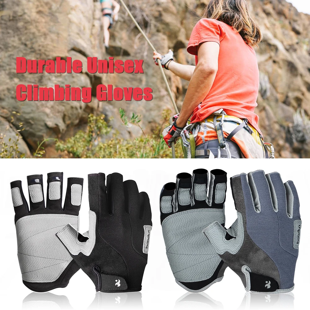 

Climbing Gloves Unisex Sport Cycling Gloves Half-Finger Climbing Gloves For Outdoors Mountain Climbing Hiking Fishing Cycling