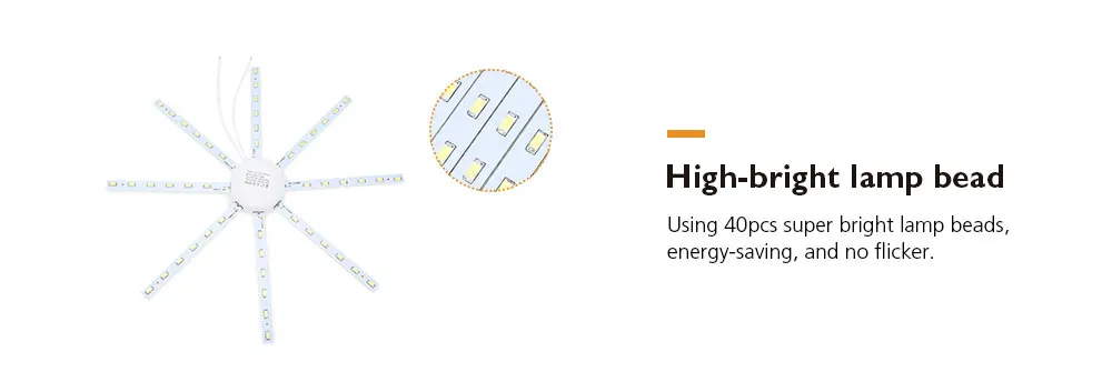 LITEBUF FX - 40 24W 1800LM 48-LED 5730SMD LED Ceiling&nbsp;Lamp Octopus Round Light