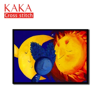 

Cross stitch kits,Embroidery needlework sets with printed pattern,11CT-canvas for Home Decor Painting,Cartoon Full NCKC001