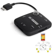 Leadzoe 6 в 1 Card Reader Компьютерная периферия Кабели Разъёмы OTG Micro USB 3.0 картридер OTG USB хаб для Samsung Примечание 3