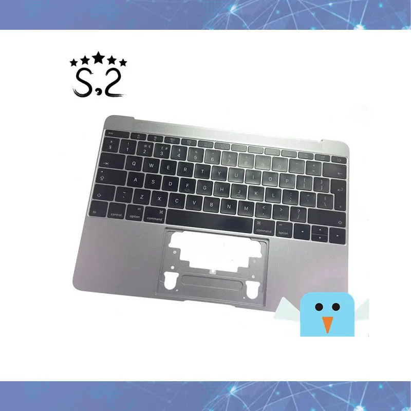 

New A1534 UK Topcase For Macbook 12" 2015 year Top case with keyboard and keyboard backlight