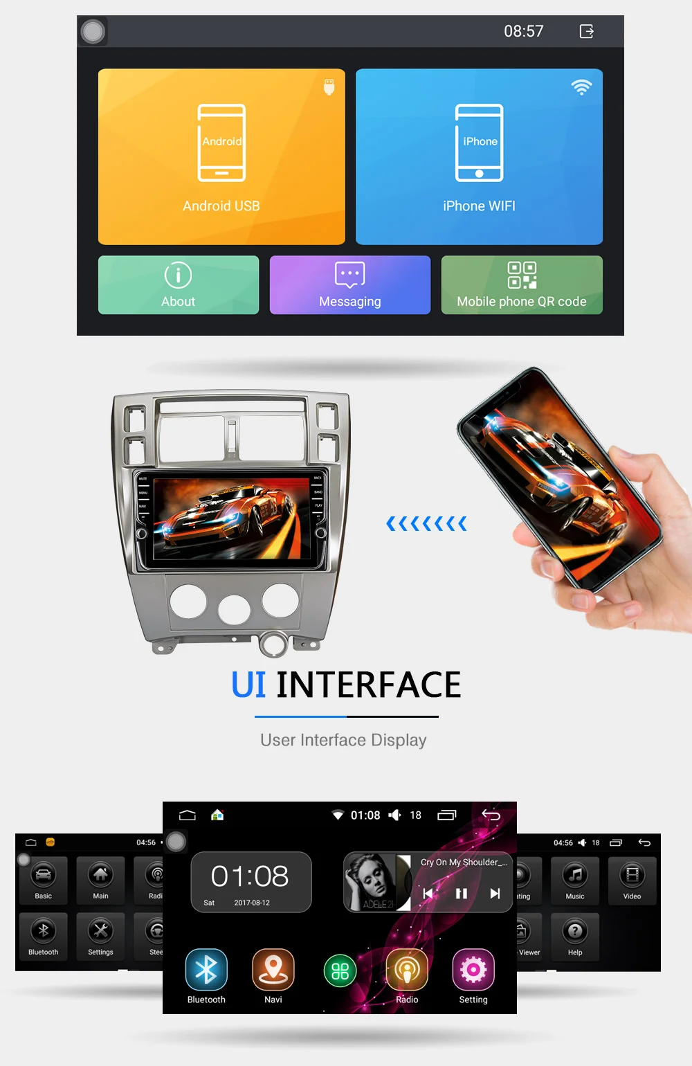 Clearance FUNROVER 2 din multimedia gps android 8.0 car dvd player For Hyundai Tucson 2006-2014 stereo navigation radio recorder headunit 16 Clearance FUNROVER 2 din multimedia gps android 8.0 car dvd player For Hyundai Tucson 2006-2014 stereo navigation radio recorder headunit 16