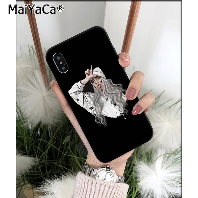 MaiYaCa Billie Eilish ТПУ Мягкий силиконовый чехол для телефона чехол для iPhone X XS MAX 6 6S 7 7plus 8 8Plus 5 5S XR