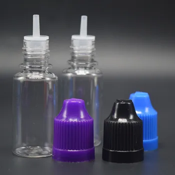 

Wholesale 6000pcs PET 15ML Plastic Bottle Dropper With Child Proof Cups snd Long Insert 15ml Small Bottle Clear