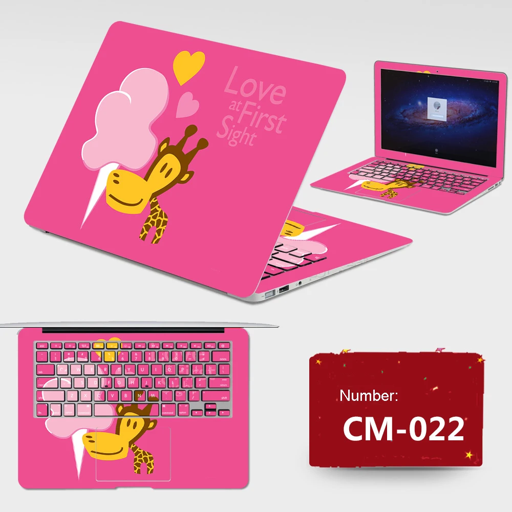 Latest ! 2017 Laptop Sticker Waterproof PVC Skins Protective ABC Sides+Keys+Key Interstice Stickers For lenovo G400s Case