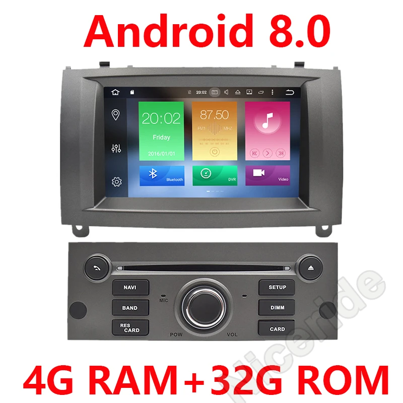 Excellent IPS Screen Android 9.0 9.1 Car DVD Autoradio For Peugeot 407 Stereo GPS Navigation Multimedia 2004 2005 2006 2007 2008 2009 2010 34
