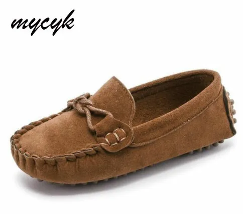 Мокасины для мальчиков и девочек туфли из мягкой искусственной кожи