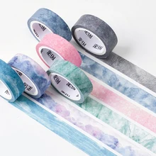 6Pcs 15mm Dreamy Washi Tape DIY Bullet Journal Decorative Adhesive Masking Tape Stickers Scrapbooking Cute Stationery Supplies winzige 15mm 3m washi tape diy planner decorative masking tape stickers scrapbooking bullet journal stickers cute stationery