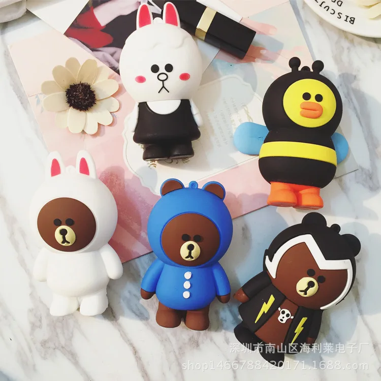 

Hot Sale Mini Cartoon 6000MAh power bank Bear Mobile Power powerbank external Portable Battery for all phone