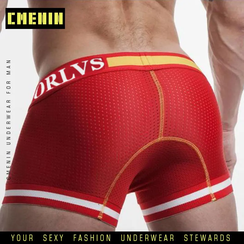 

CMENIN Boxers Brand Sexy Mens Underwear Boxer shorts Sexy mens trunks panties cuecas boxer Gay Underwear Mesh breathable Size