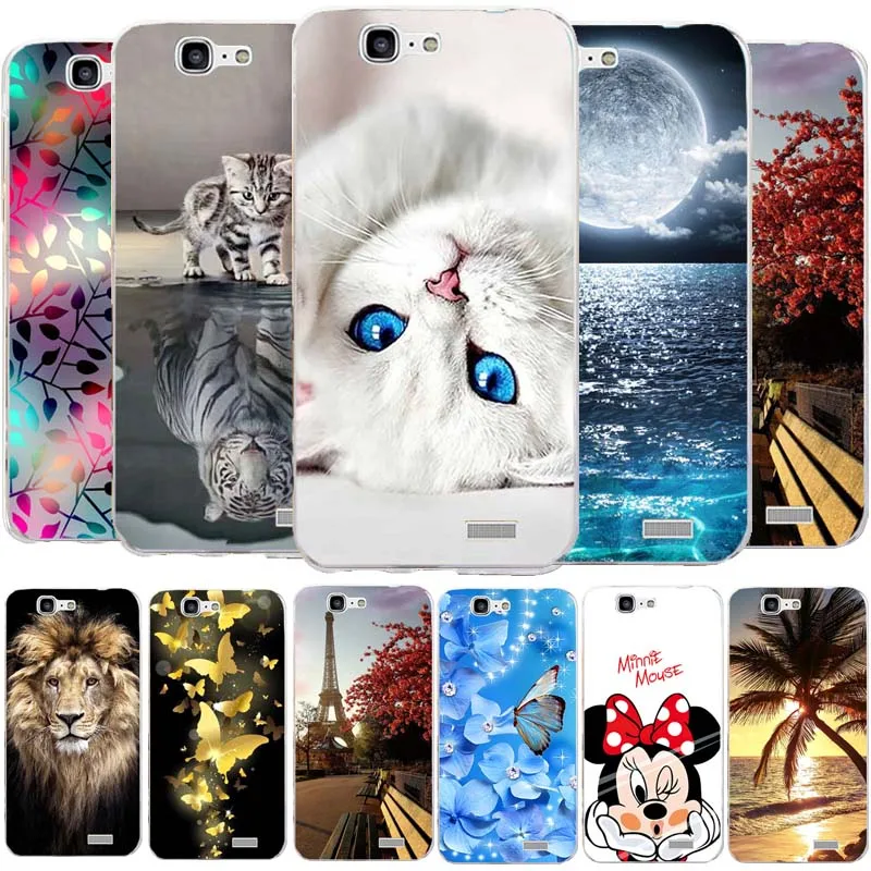 

Painted Case For Huawei Ascend G7 Phone Case Cover Shell Beautiful Flower Cat Back Cover Fundas For Huawei G7 C199 5.5'' Case