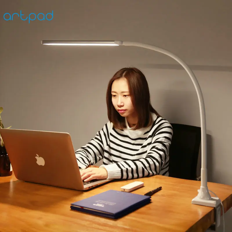  Remote Control Business LED Office Desk Lamp Clamp 5 Color Temperature 5 Brightenss Eye Care Long A - 32866599664